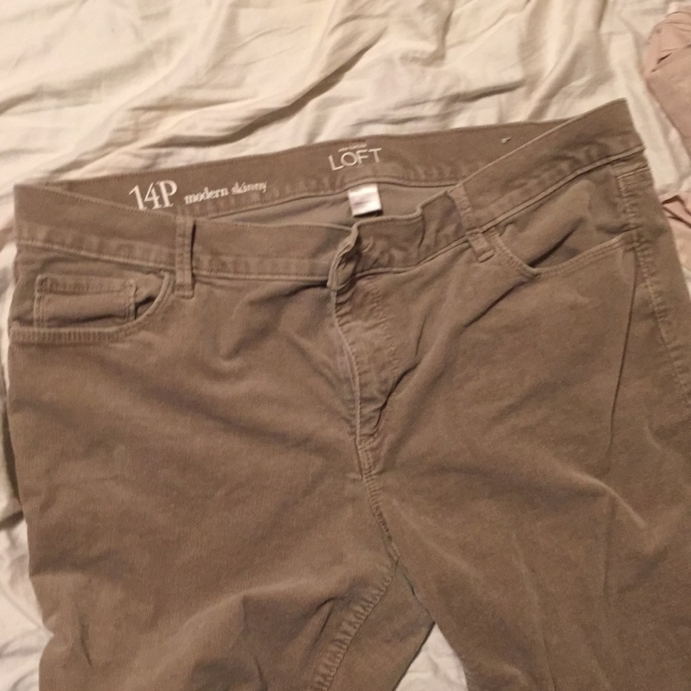 Loft Khakis corduroy material